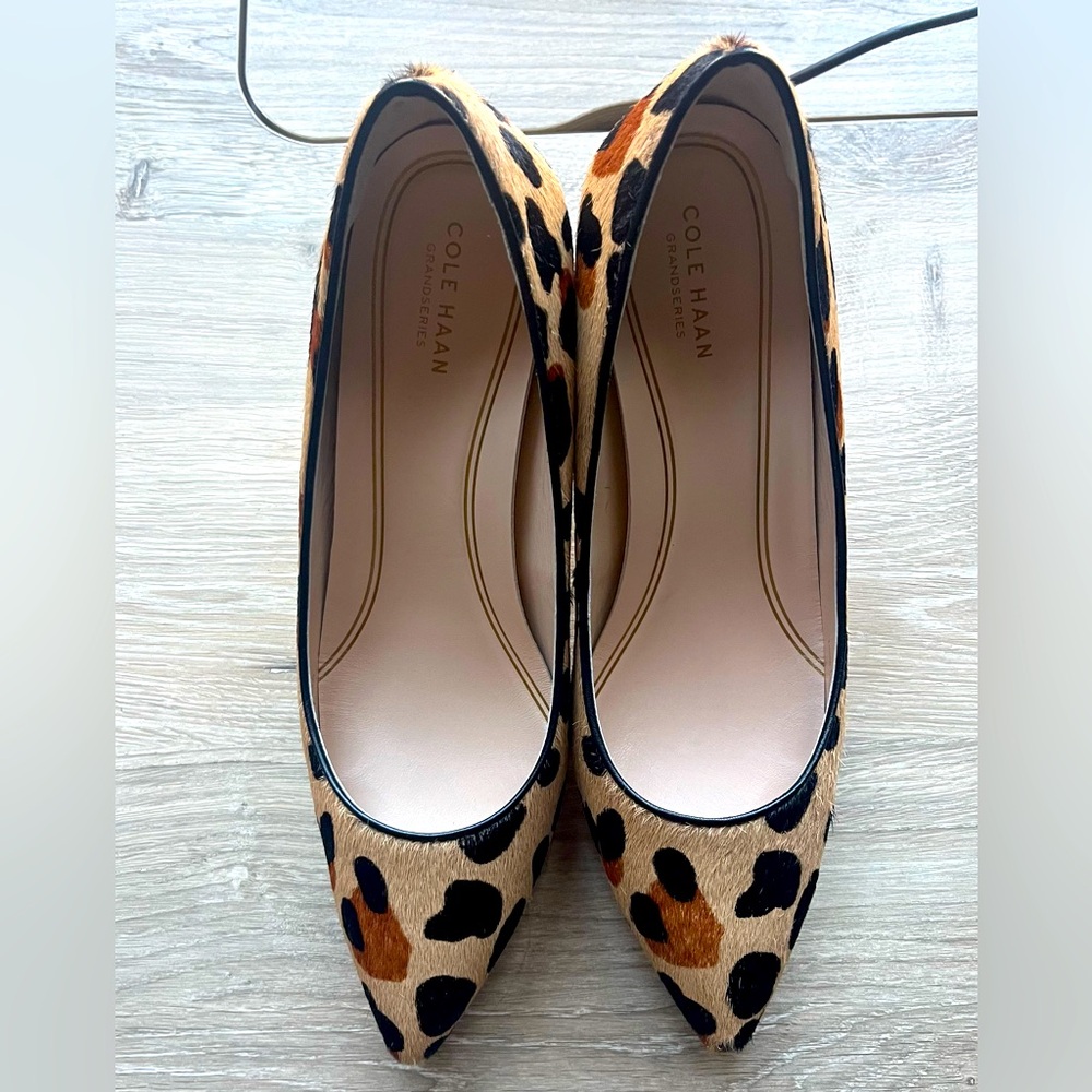 Never worn Cole Haan Grand Ambition 75mm Pump, Jaguar print, Women’s 8.5
